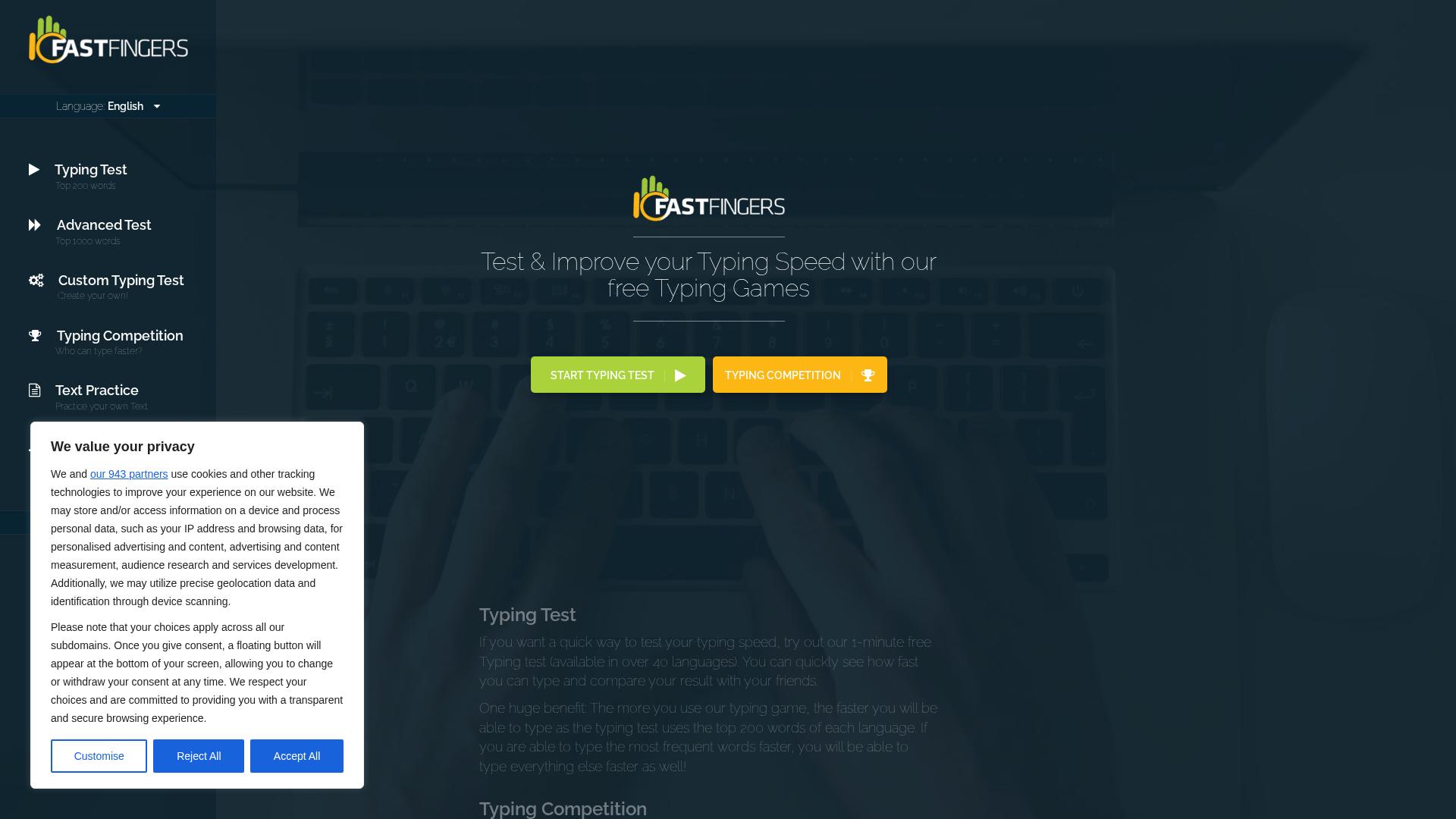 Image associated with 10FastFingers