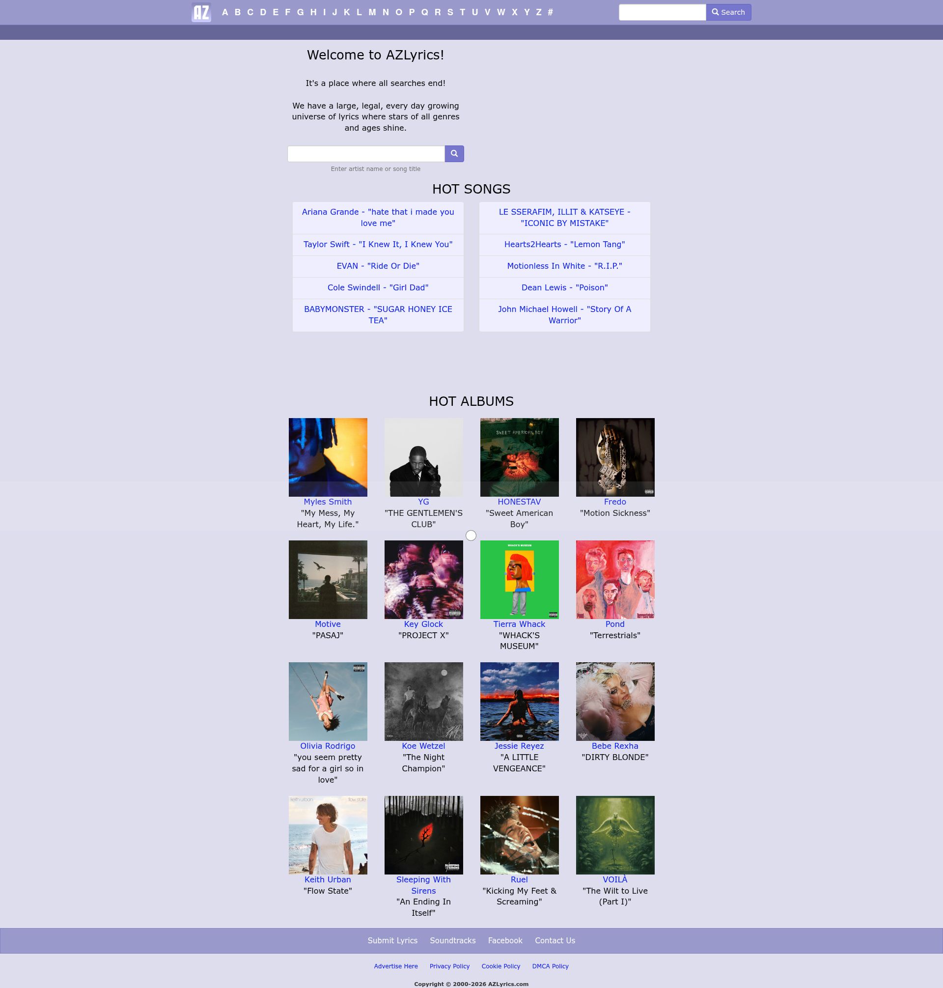 Image associated with AZLyrics