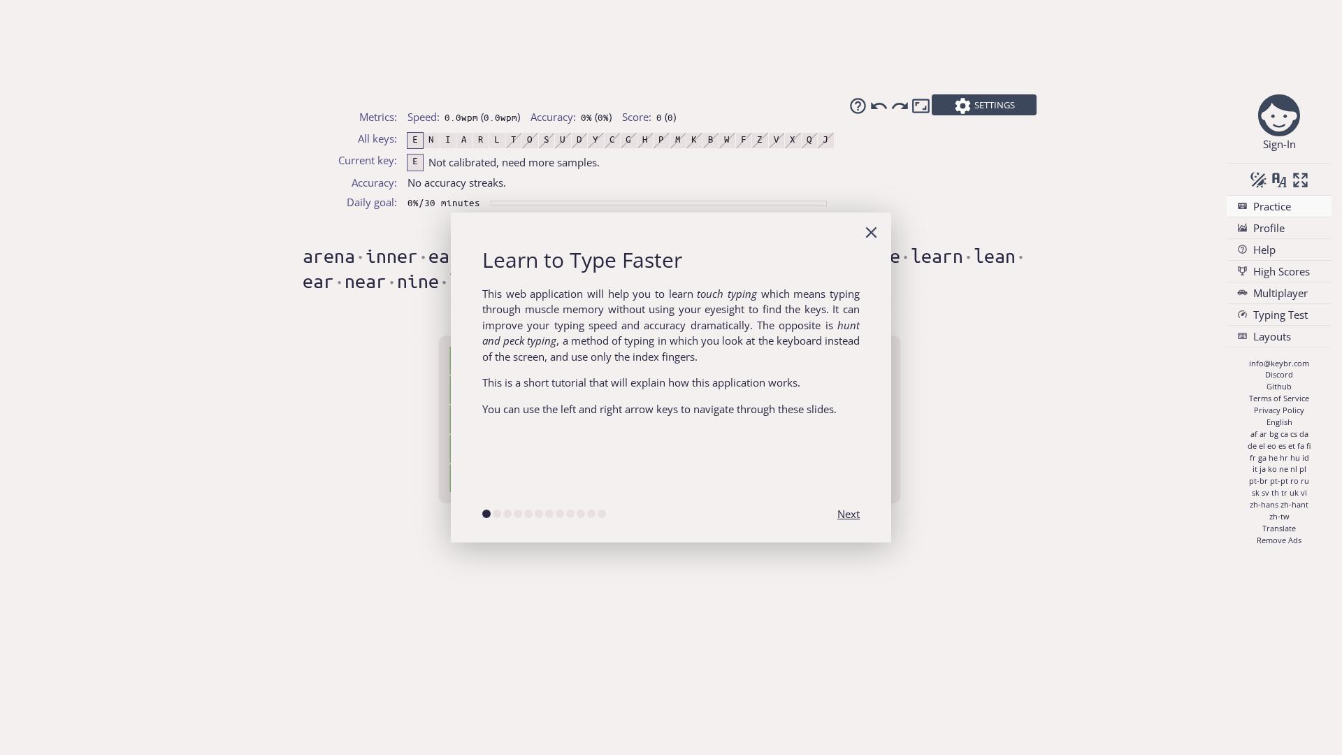 Image associated with Keybr