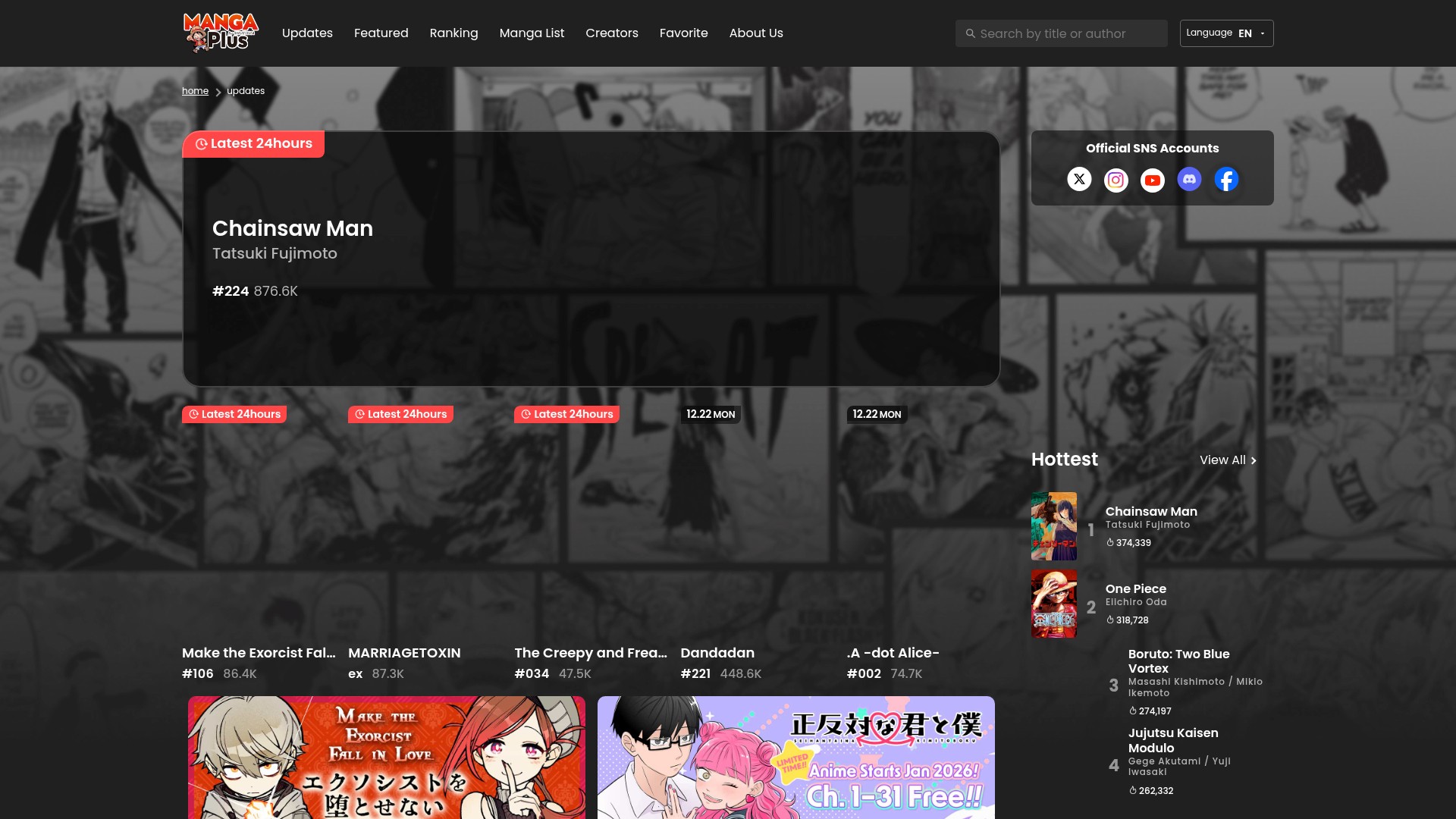Image associated with MANGA Plus by SHUEISHA