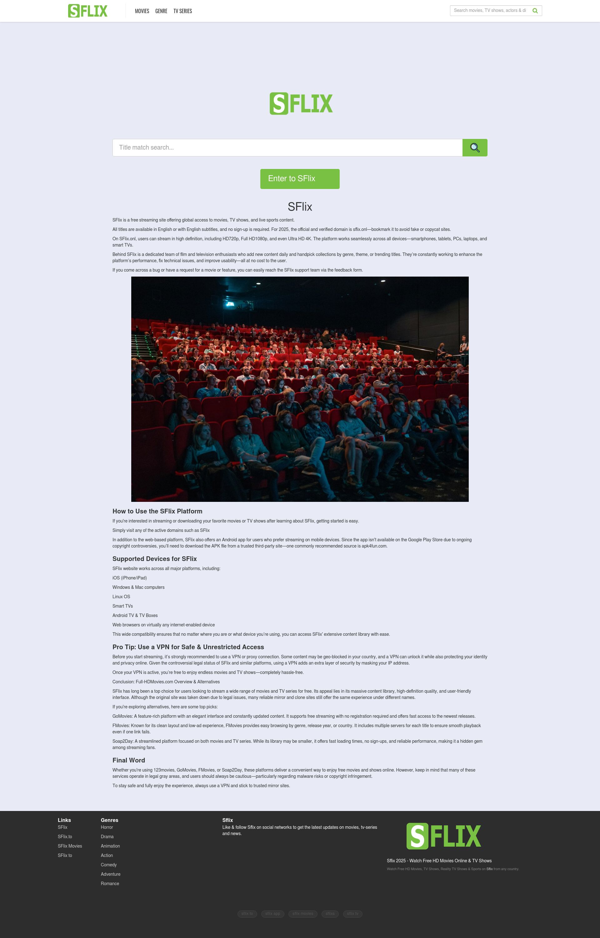 Image associated with SFlix