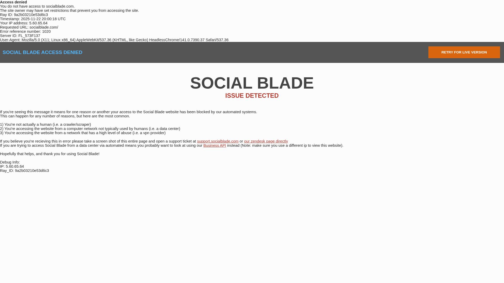 Image associated with Social Blade