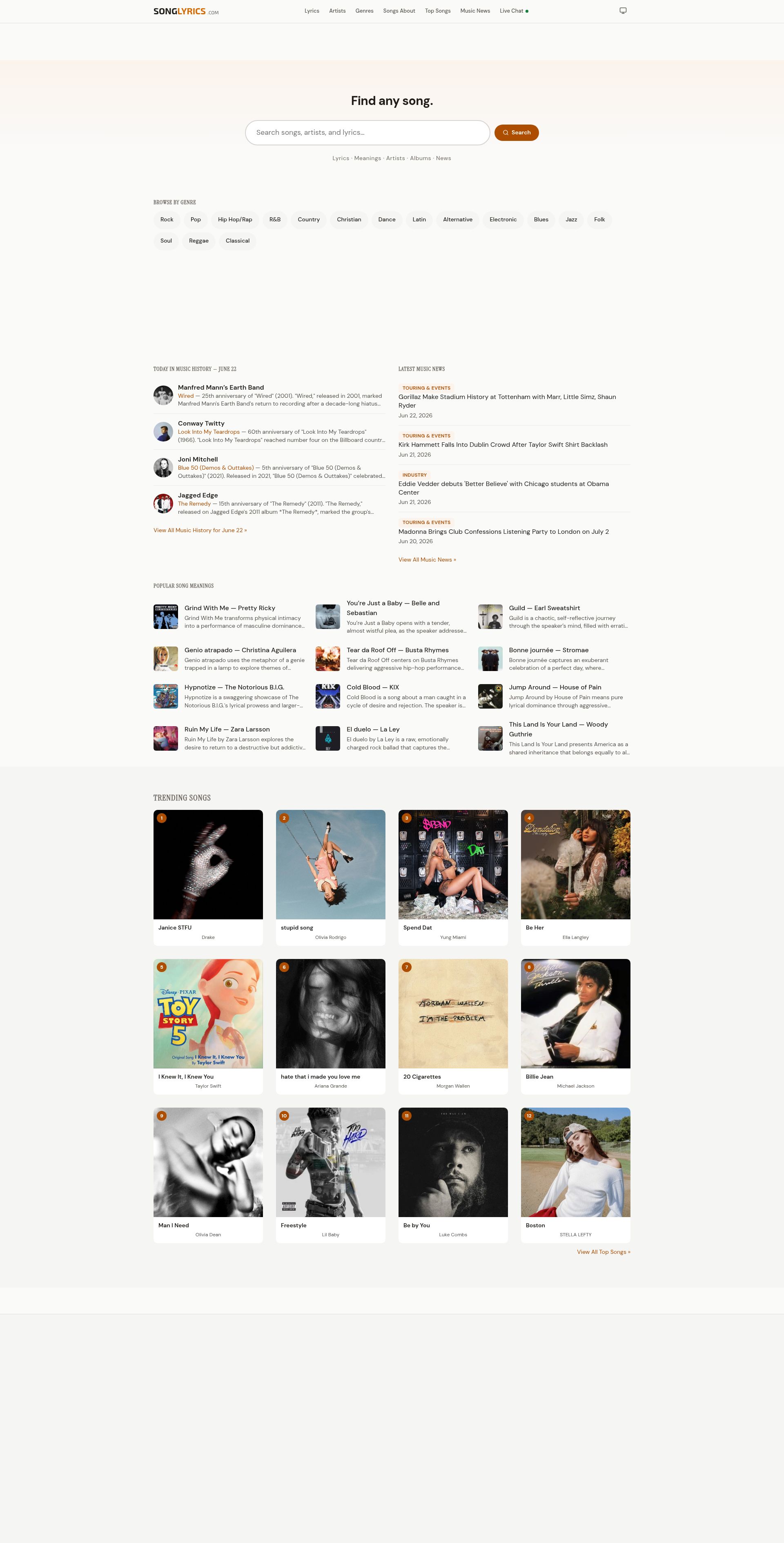 Image associated with SongLyrics