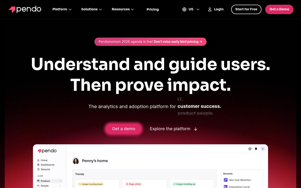 Screenshot of https://go.pendo.io