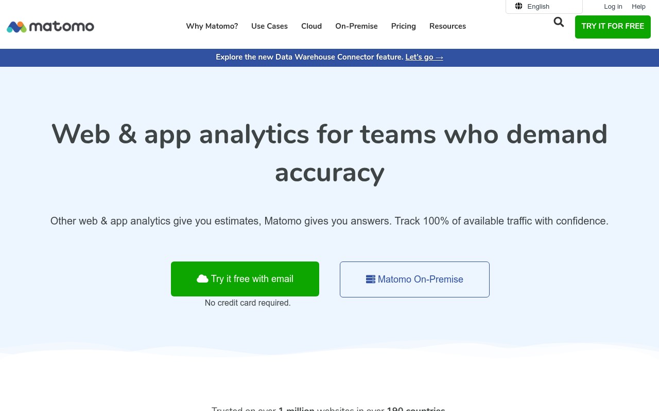 Screenshot of https://matomo.org