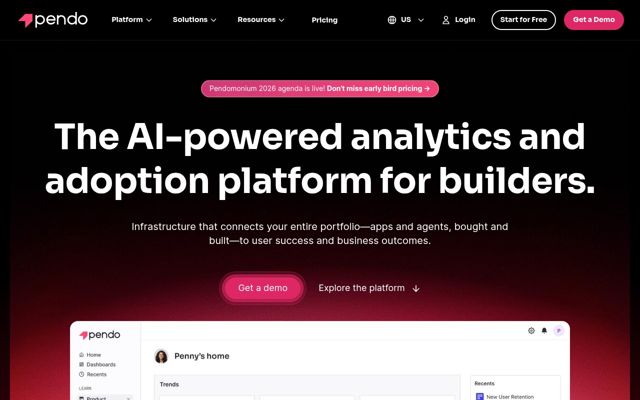 Screenshot of https://go.pendo.io